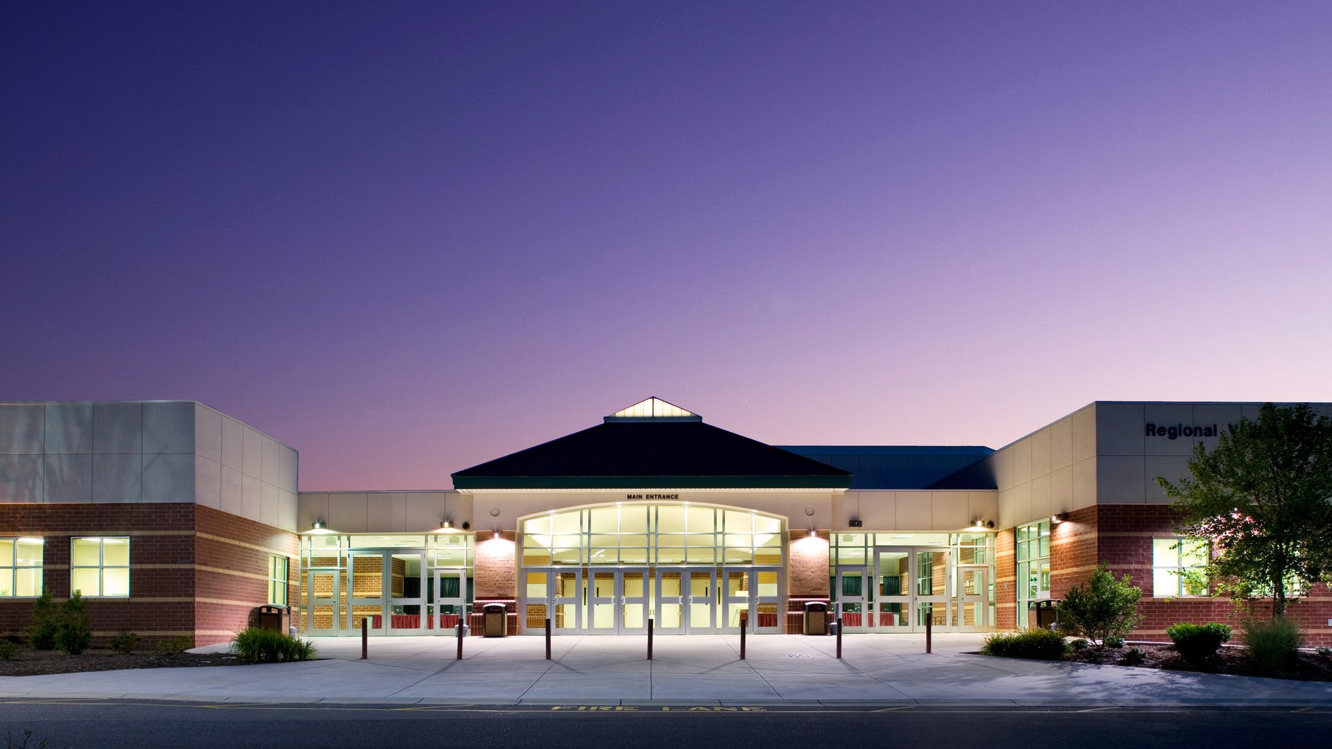 Hickory Metro Center nighttime